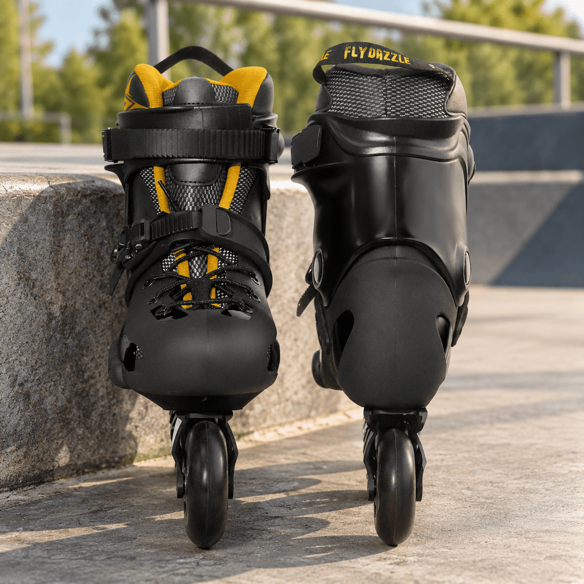 Men's Inline Skates For Urban Freeride Skating - Abec-9 Bearings High-impact Pp Shell Ankle Support All-weather Buckle