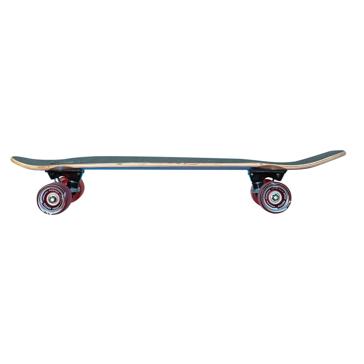 Yocaher Complete Mini Cruiser Graphic Longborad skateboard 27“ x 8" - Flaming Tiger