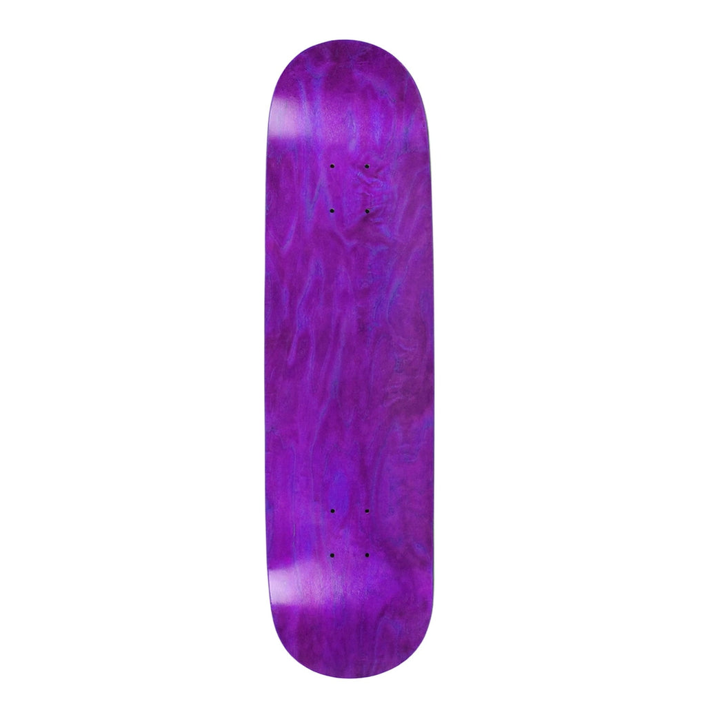 moose complete skateboard stained purple 8.25" silver/white assembled