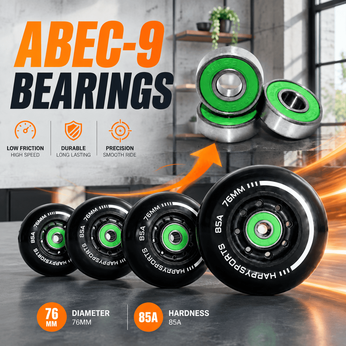 Unisex Inline Skates, Men3.5-4/Women4.5-5, Performance Fitness Roller Skates