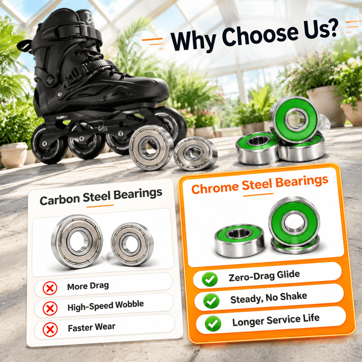 Unisex Inline Skates, Men3.5-4/Women4.5-5, Performance Fitness Roller Skates
