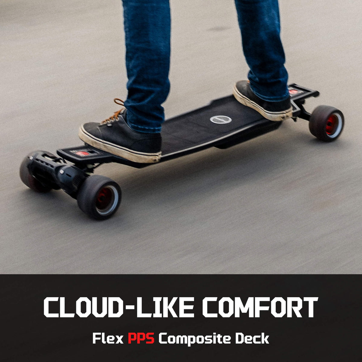 MAXFIND FF Belt Electric Skateboard for Adults, 25 Mile Electric Longboard with Remote, Fast Swap Battery, Black