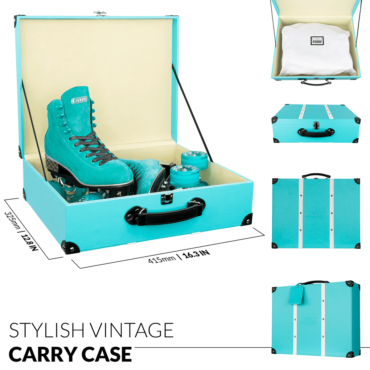 Crazy Skates Evoke Roller Skates for Women - Stylish Suede Quad Skates