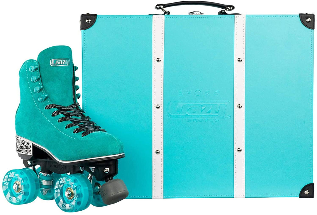 Crazy Skates Evoke Roller Skates for Women - Stylish Suede Quad Skates