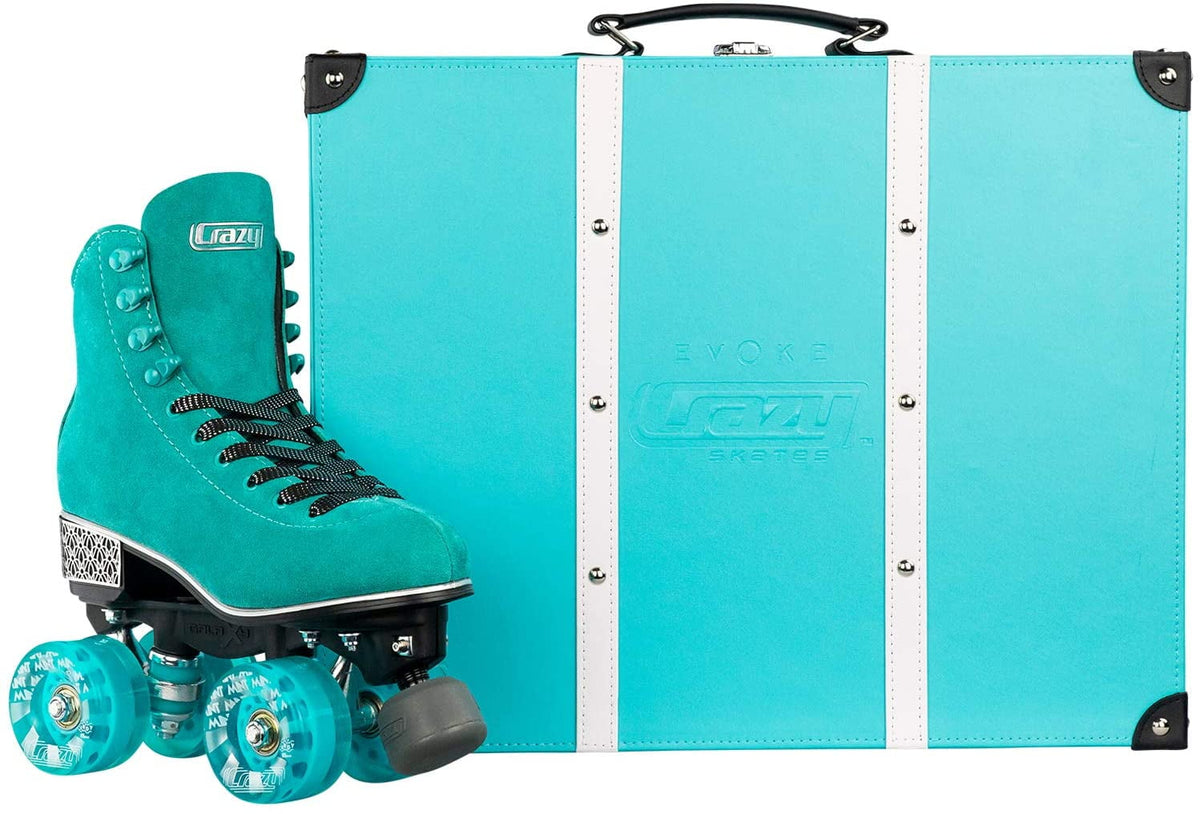 Crazy Skates Evoke Roller Skates for Women - Stylish Suede Quad Skates