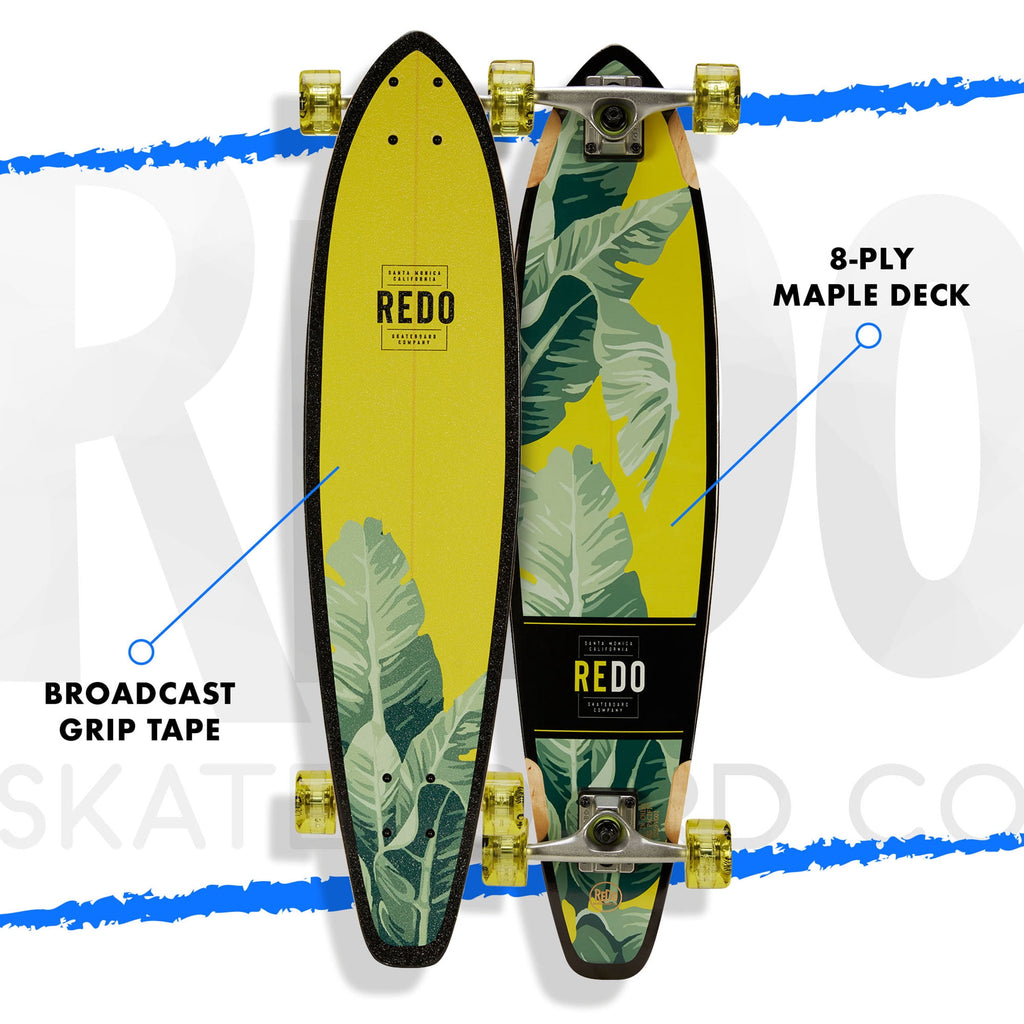 ReDo Skateboard 34.5" San Diego Umbrella Longboard for Boys Girls Kids Adults