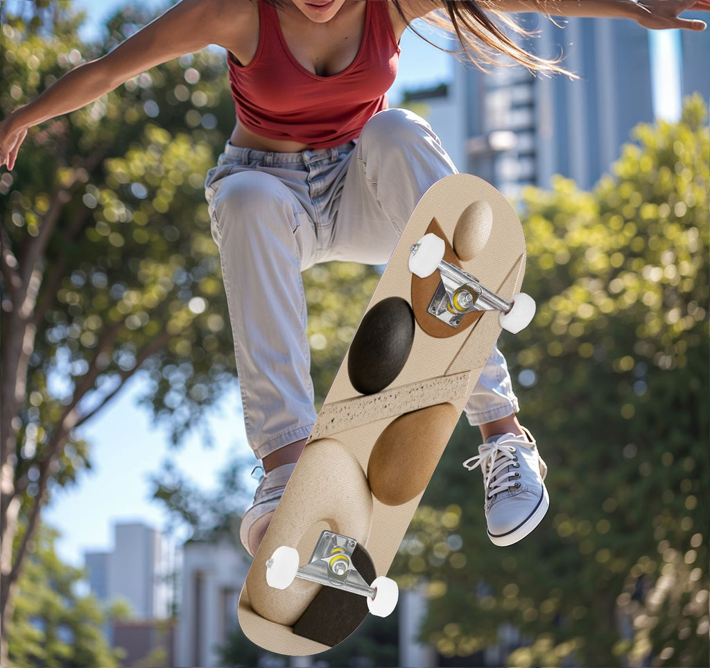Complete Skateboard Vibrant Swirling Abstract 31 Inch 7-Ply Maple Skateboard with PU Wheels and Aluminum Trucks, Ready-to-Ride Skateboard for Beginners, Teens and Adults