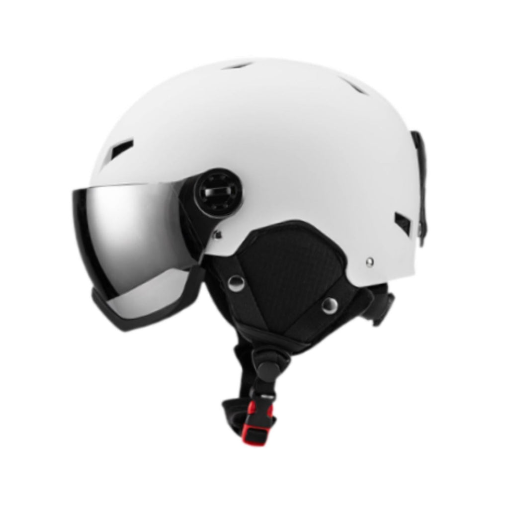 figatia Snowboard Helmet Ski Helmet with Goggles Headgear with Ski Goggles Ear Cover Warm Shockproof Windproof Snow Helmet Ski Helmet L Dark Grey