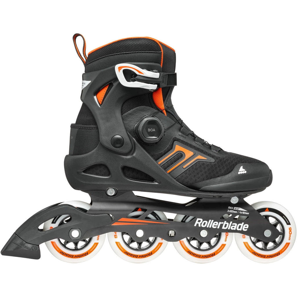 ROLLERBLADE Men's Macroblade 90 BOA Black/Orange Skates, Size: 7