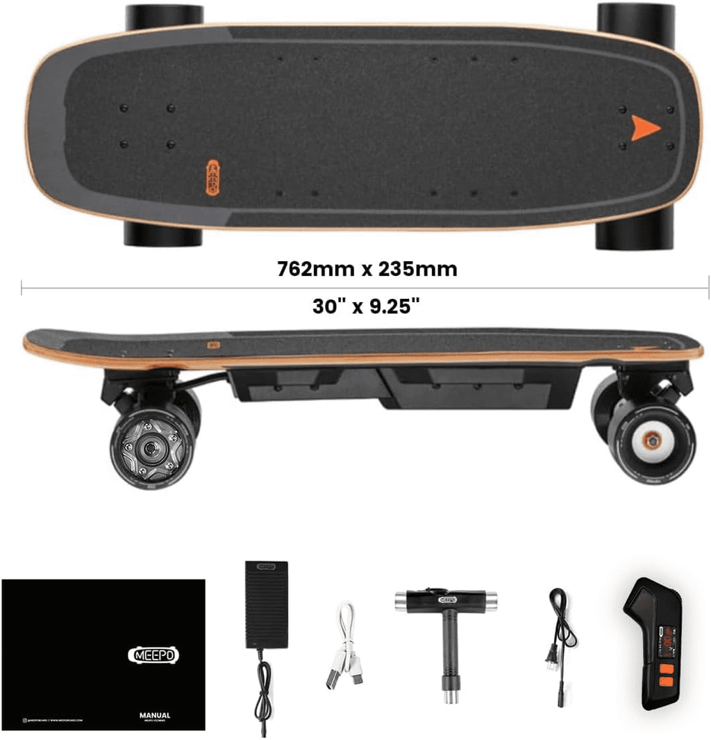 Meepo Electric Skateboard with Remote, 28 MPH Top Speed, 330 LBS Load Capacity, Maple Cruiser for Adults and Teens, Mini 5
