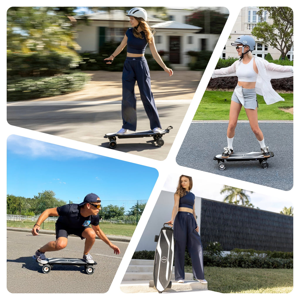 Maxfind Cyber Mini Electric Skateboard with Remote, 32.8", Dual Hub Motors, 24 mph, 15 Miles, App Control