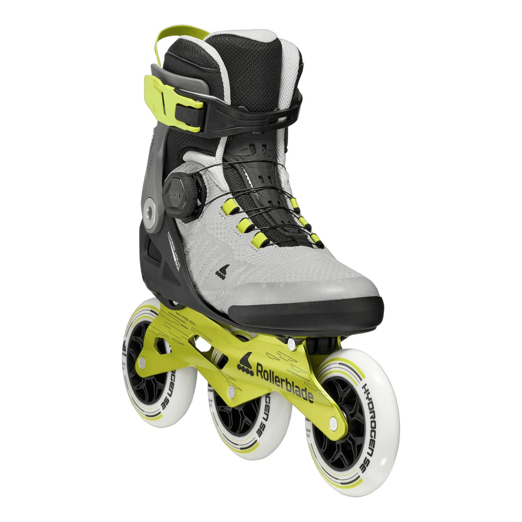 ROLLERBLADE Men's Macroblade 110 BOA Black/Gray/Lime Inline Skates, Size: 10/10.5