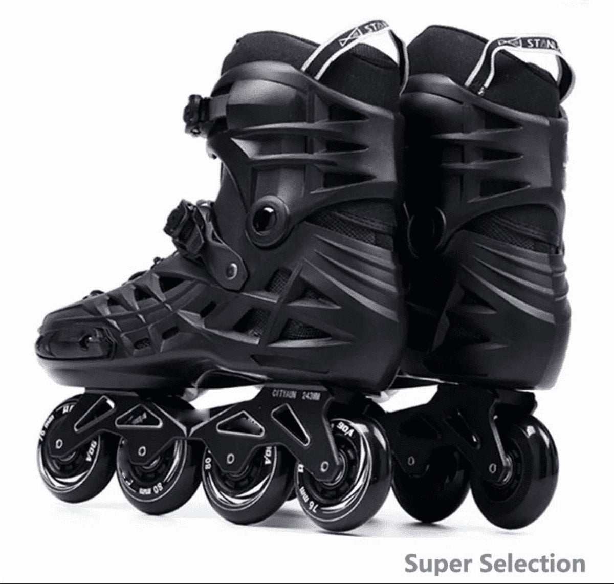 Adult Inline Skates 4-Wheel For Men & Women, Fitness Recreational Roller Skates With PU Wheels & ABEC-5 Bearings, Lace-Up Support, EU 35-46, For Beginners & Intermediate