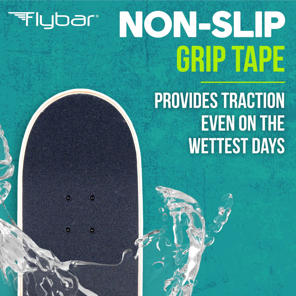 Flybar Skateboards for Beginners, Complete Standard 31 Inch Skateboard, Double Kick, 8" Deck, Lightweight, Stickers