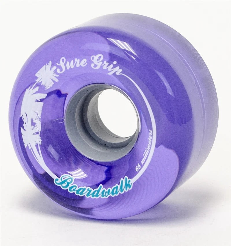Sure Grip Quad Outdoor Skates - Boardwalk Tan Retro (Mens 4 / Ladies 5, Purple wheels)