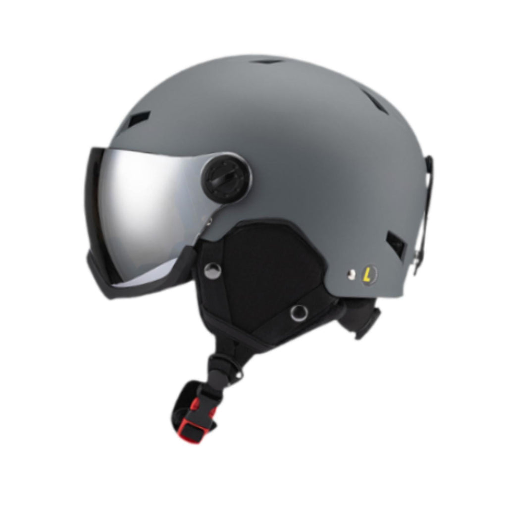 figatia Snowboard Helmet Ski Helmet with Goggles Headgear with Ski Goggles Ear Cover Warm Shockproof Windproof Snow Helmet Ski Helmet L Dark Grey