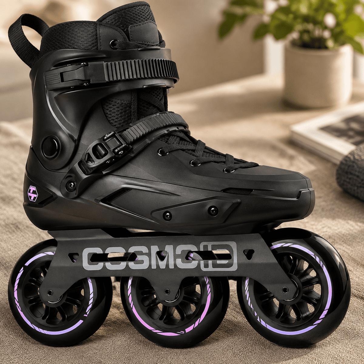 Adult Inline Skates, USM10.5-11/USL11-11.5, 3-Wheel High Performance Fitness Roller Skates for Indoor Outdoor Use