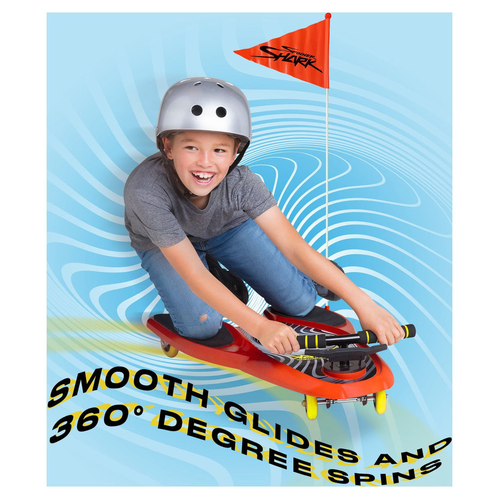 Melo Pink Spinner Shark Kneeboard Toy for Kids 6 Years and up, 74 mm wheels