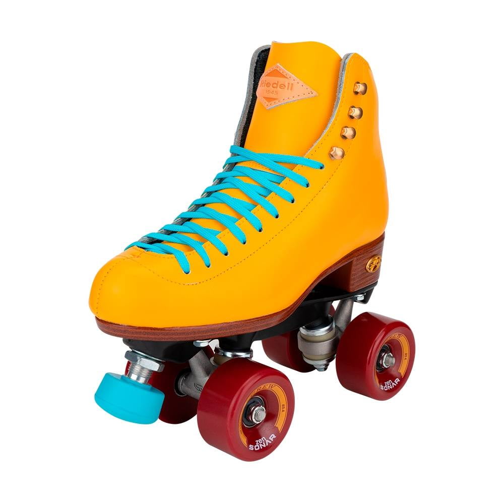 Riedell Quad Outdoor Roller Skates - Crew (Size 4 Medium, Color Crew Crimson)