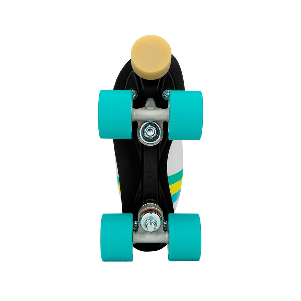 Riedell Quad Roller Skates - Antik Skyhawk Indoor Skate Set (Size 4, Black, Wheels Blue (92A))