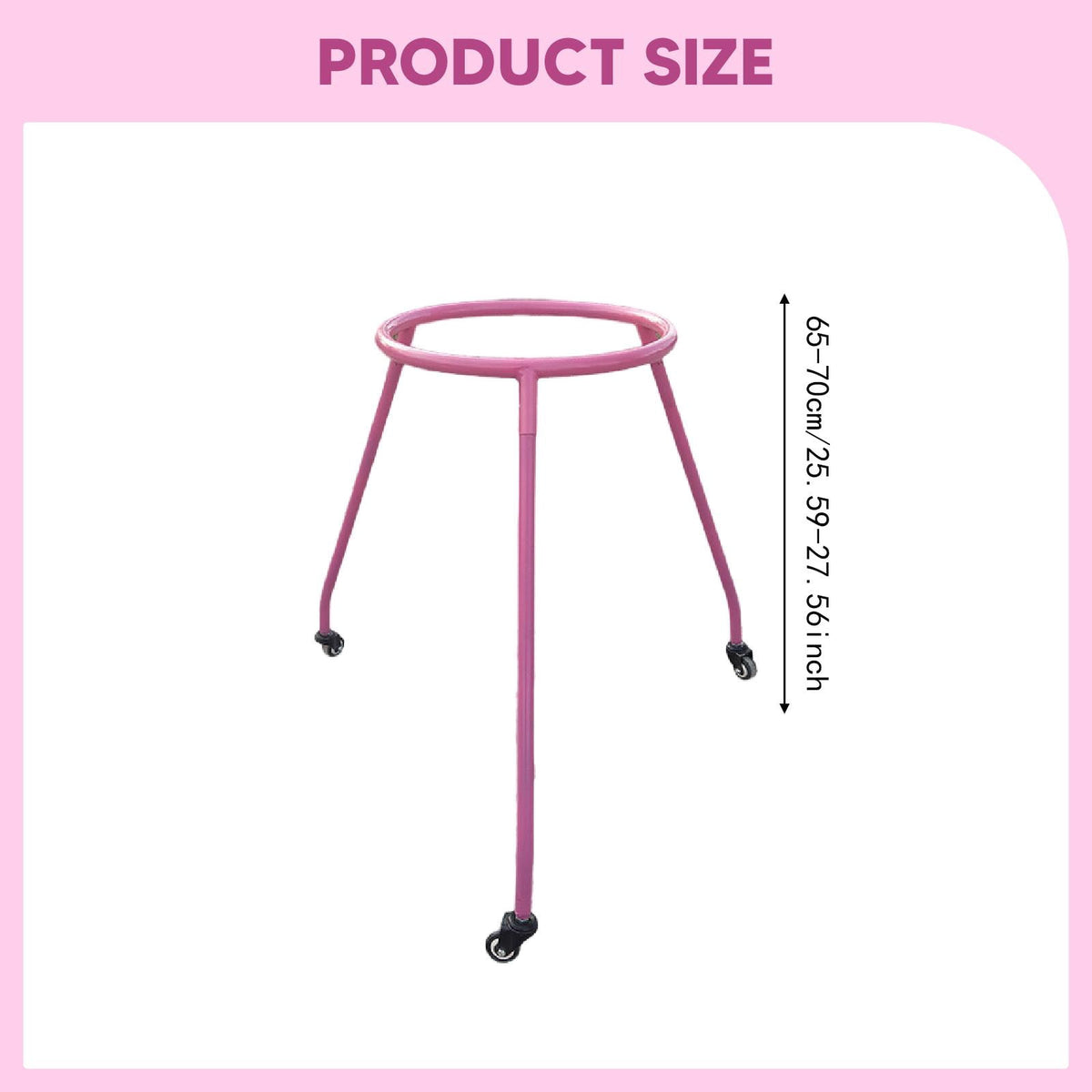 Aymzbd Adjustable Roller Skate Support for Children with A High-quality Steel Frame for Pink S
