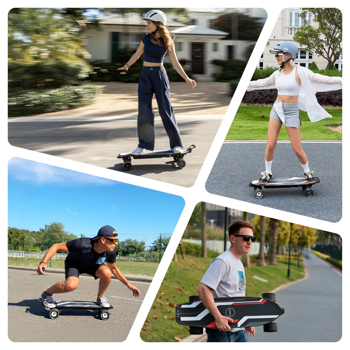 Maxfind Cyber Mini Electric Skateboard with Remote, 32.8", Dual Hub Motors, 24 mph, 15 Miles, App Control