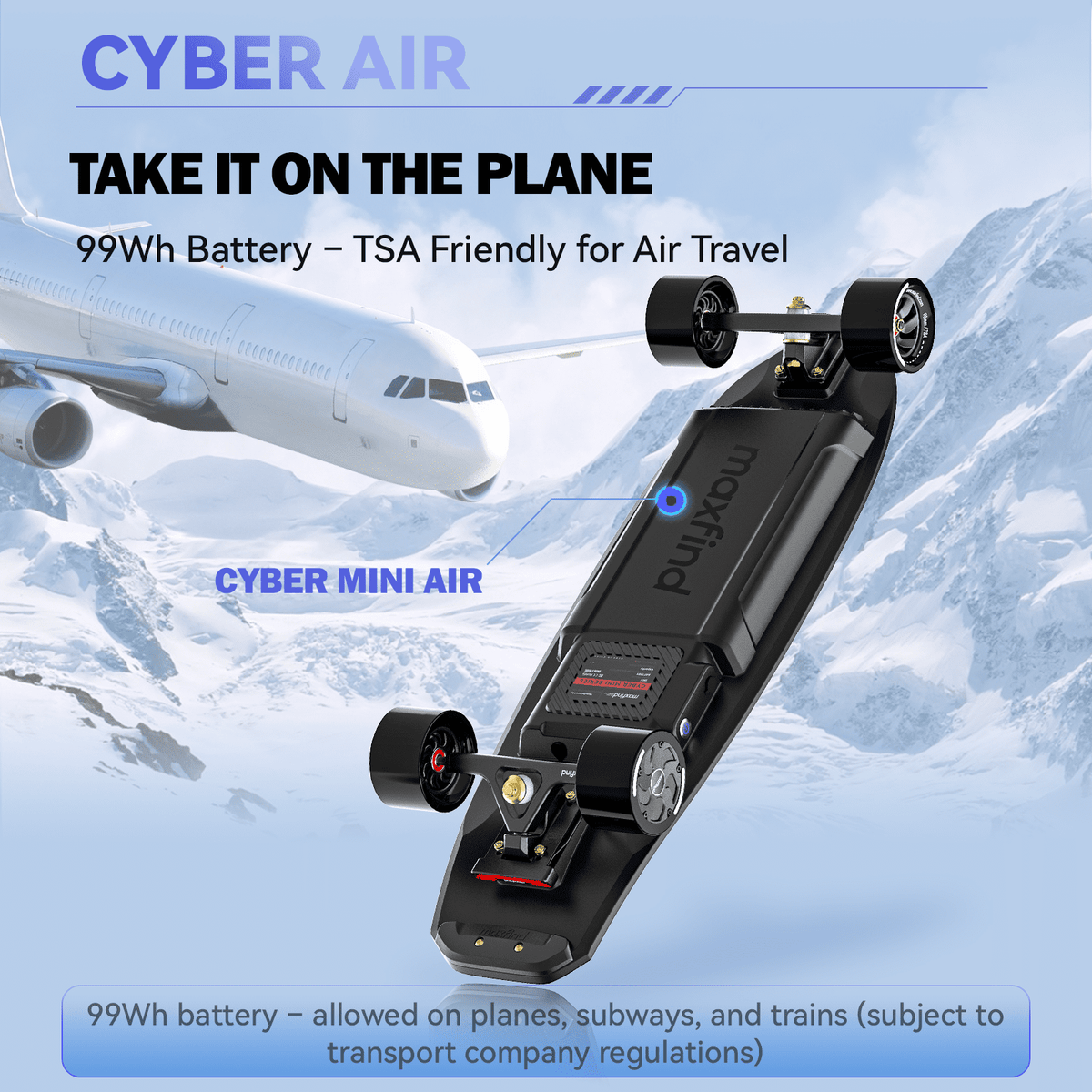 Maxfind Cyber Mini Electric Skateboard with Remote, 32.8", Dual Hub Motors, 24 mph, 15 Miles, App Control