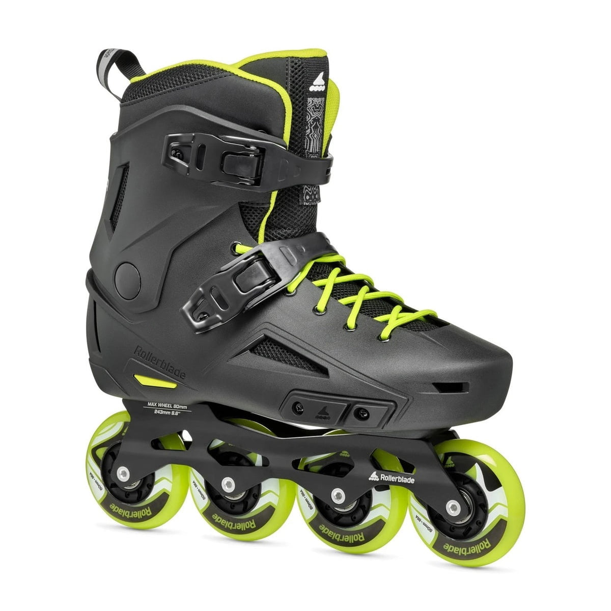 ROLLERBLADE Lightning, Color: Black/Lime, Size: 9 (073726001A1-9)