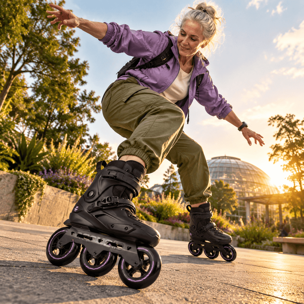 Adult Inline Skates, USM10.5-11/USL11-11.5, 3-Wheel High Performance Fitness Roller Skates for Indoor Outdoor Use