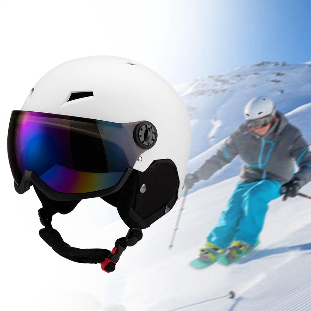 figatia Snow Sports Helmet Windproof Breathable Snowboard Helmet Protection Goggles for Adults for Skateboarding Winter Sports Black S