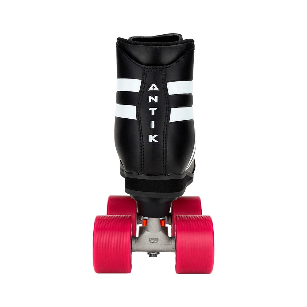 Riedell Quad Roller Skates - Antik Skyhawk Indoor Skate Set (Size 4, Black, Wheels Blue (92A))
