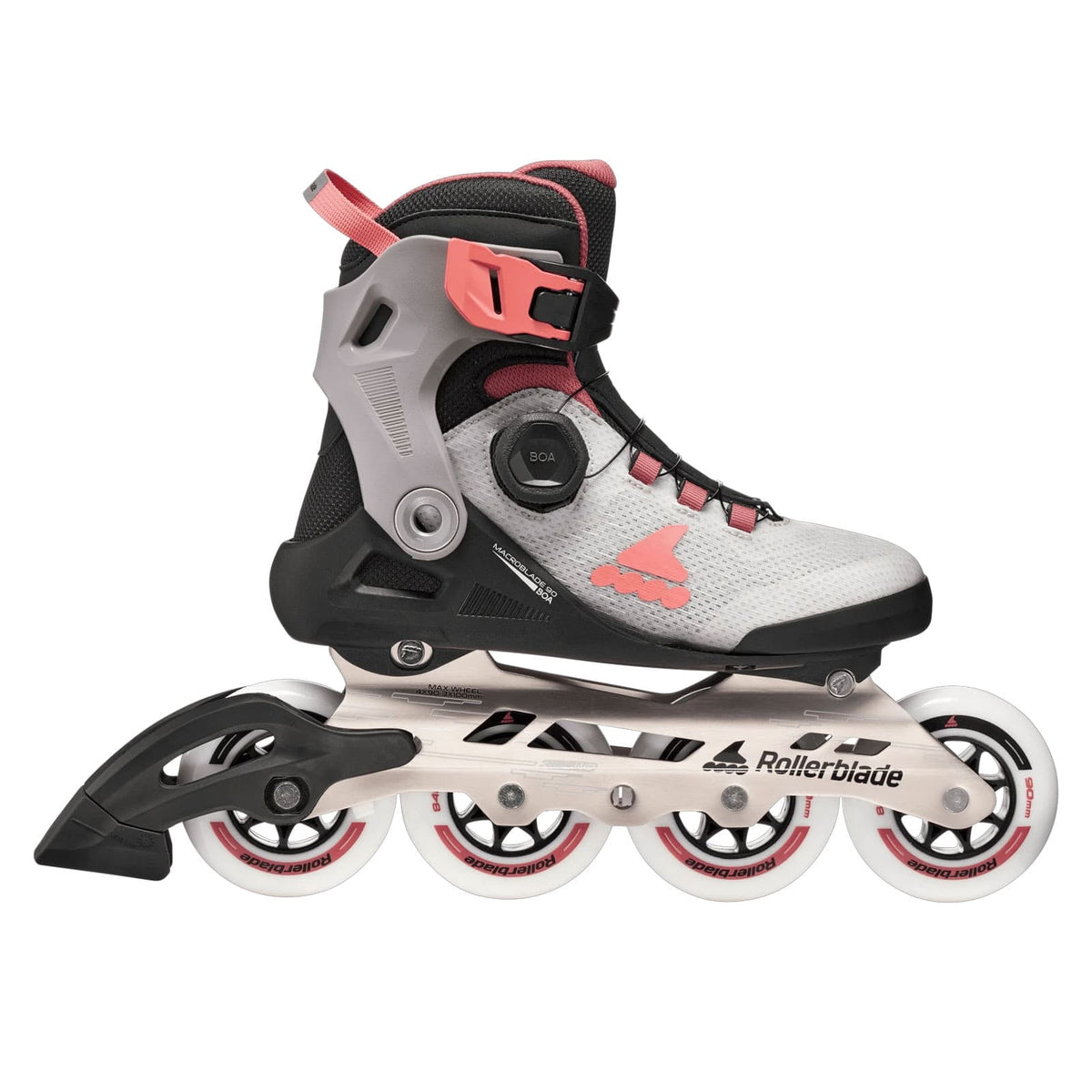 ROLLERBLADE Women's Macroblade 90 Gray/Amethyst Rose Inline Skates, Size: 8/8.5