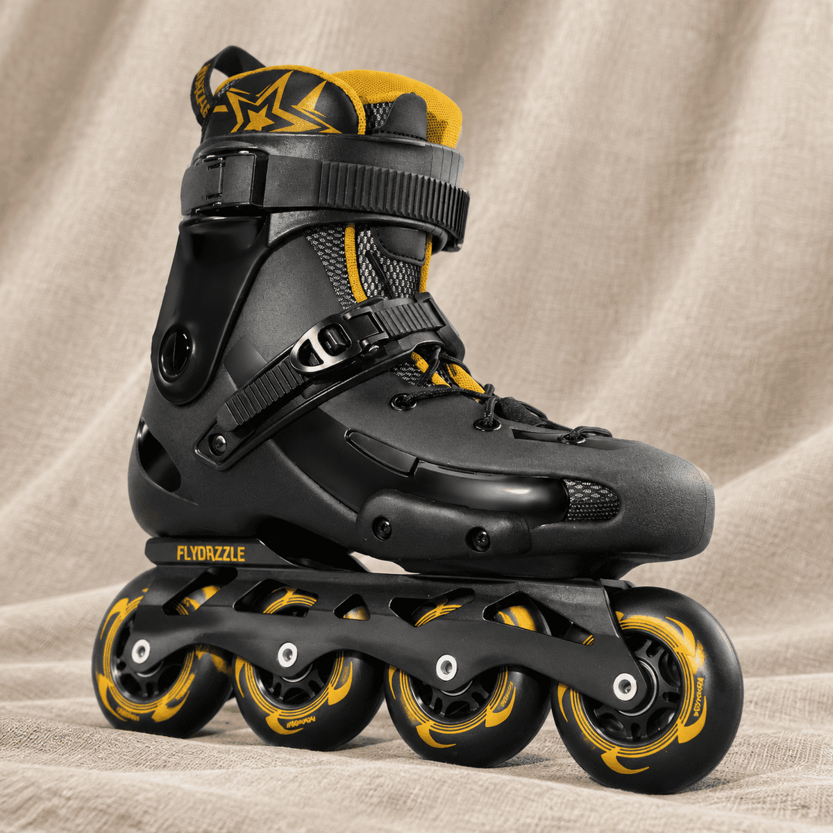 Men's Inline Skates For Urban Freeride Skating - Abec-9 Bearings High-impact Pp Shell Ankle Support All-weather Buckle