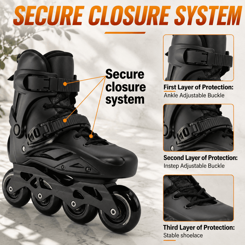 Unisex Inline Skates, Men3.5-4/Women4.5-5, Performance Fitness Roller Skates