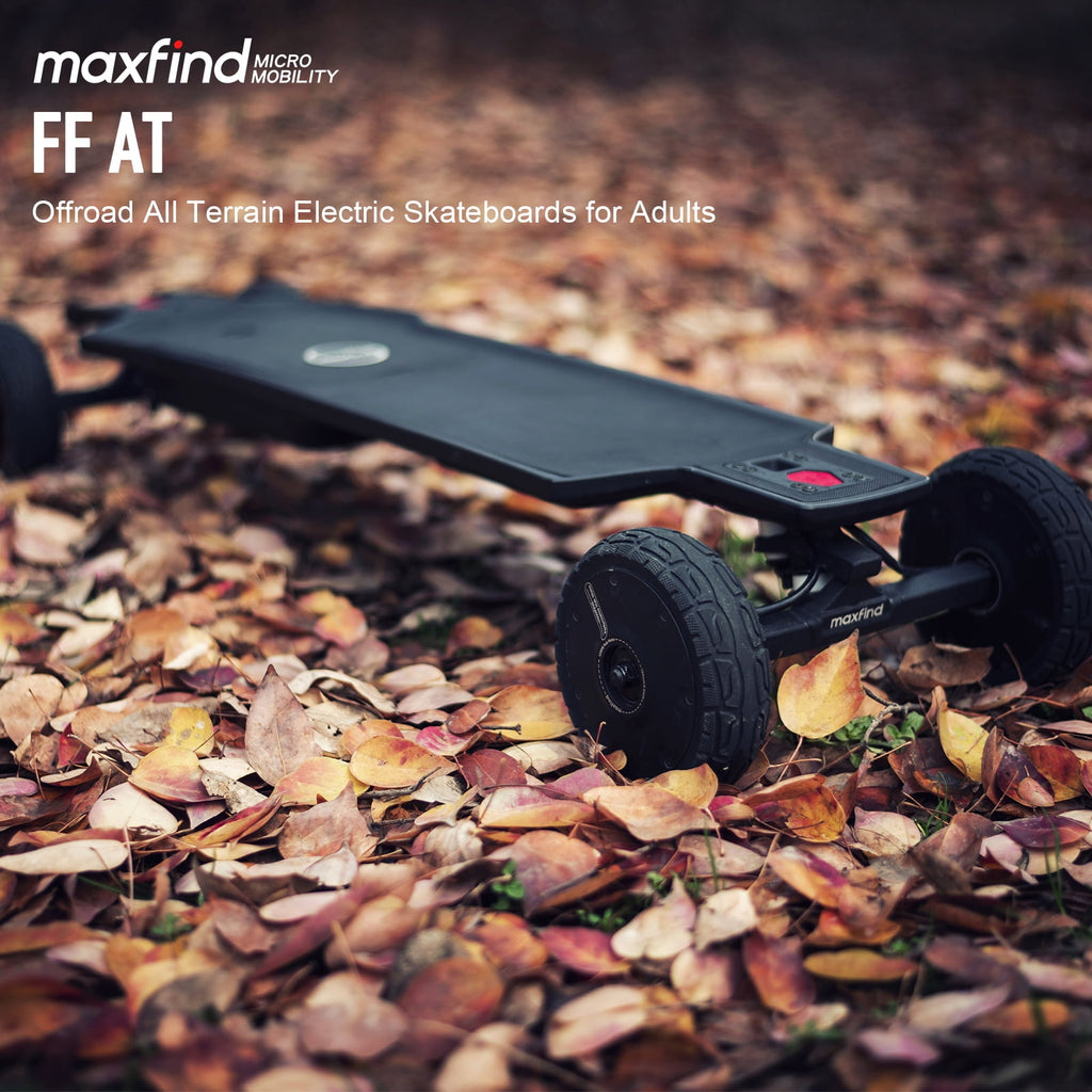 MAXFIND FF Belt Electric Skateboard for Adults, 25 Mile Electric Longboard with Remote, Fast Swap Battery, Black