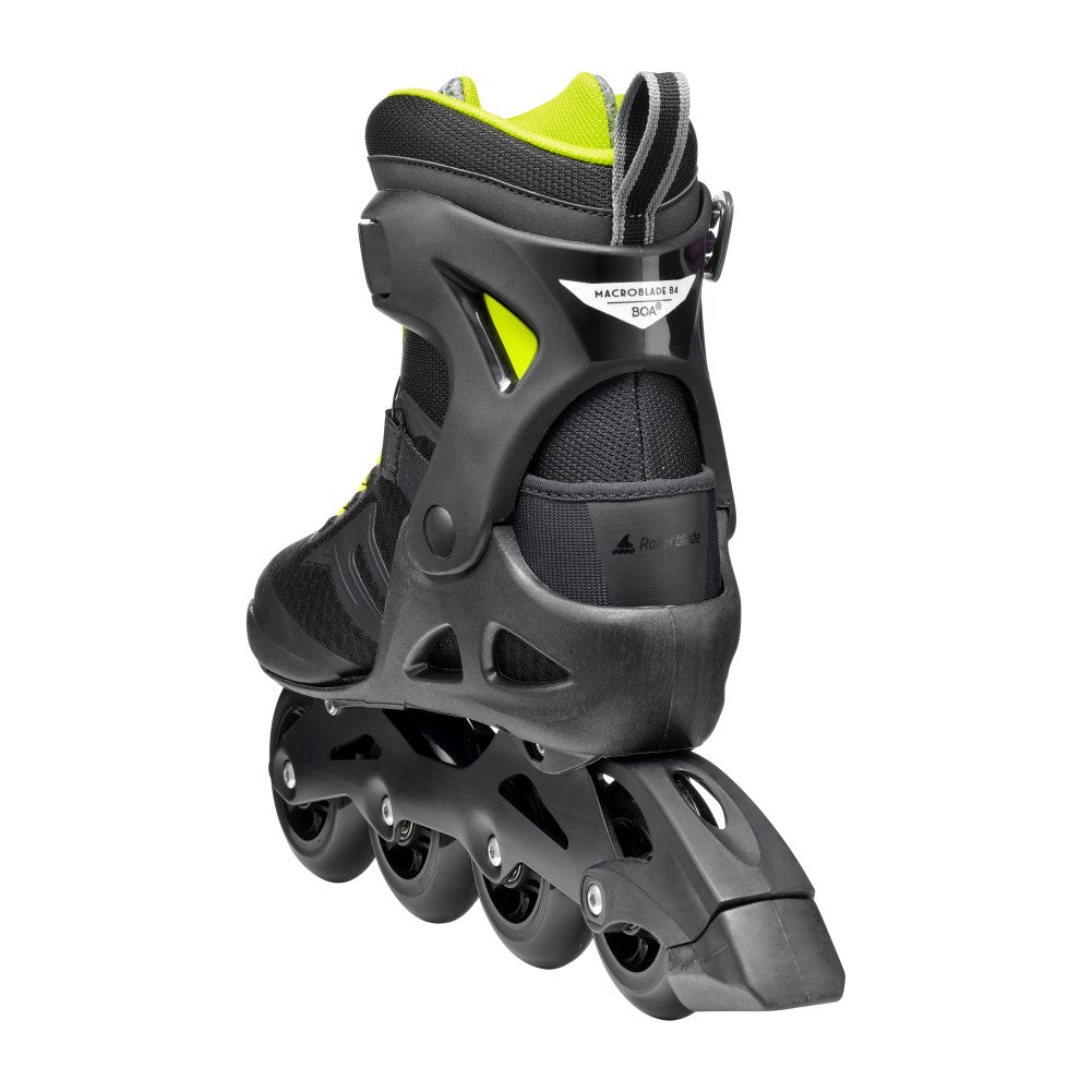 ROLLERBLADE Macroblade 84 Boa, Color: Black/Lime, Size: 12/12.5 (073706001A1-12/12.5)