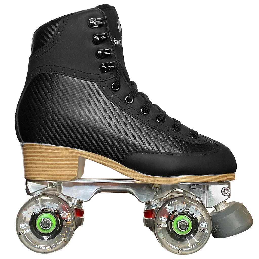 Atom Quad Outdoor Roller Skates - Vibe Alloy Women's Outdoor Package (Black)