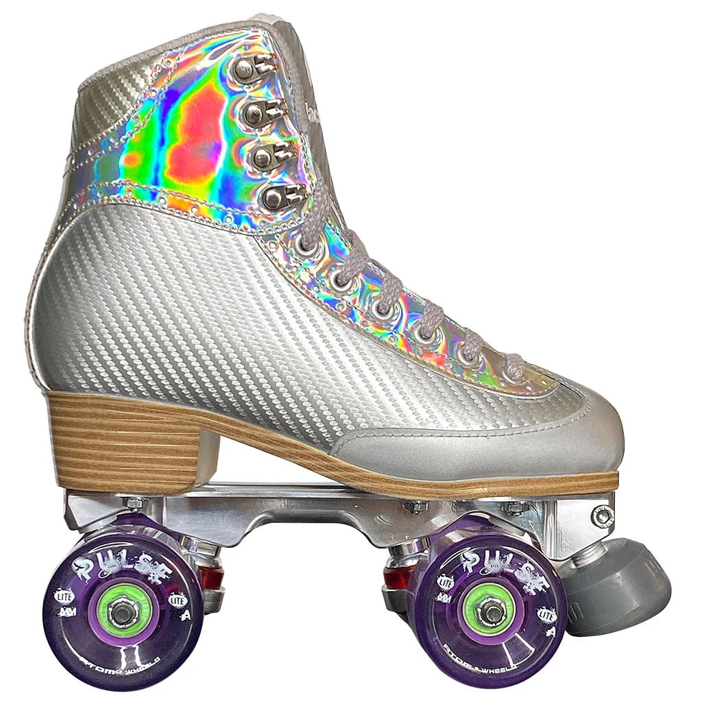 Atom Quad Outdoor Roller Skates - Vibe Alloy Women's Outdoor Package (Silver)