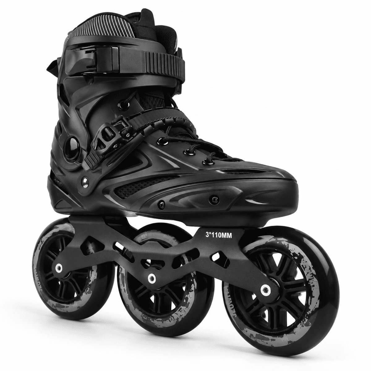 Black Men5.5-6/Women6.5-7/25cm 3-Wheel Inline Skates for Adult Fitness Speed Racing
