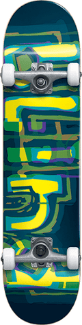 Blind Logo Glitch Complete Skateboard 7.87 Green/Yellow