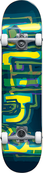 Blind Logo Glitch Complete Skateboard 7.87 Green/Yellow