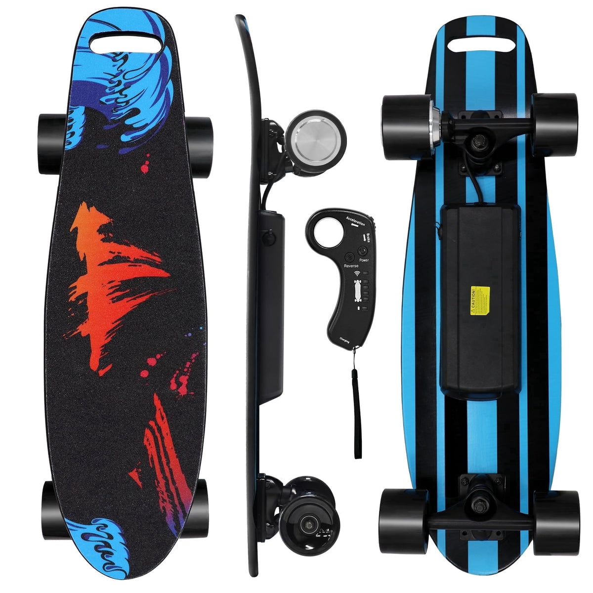 EBOSSOM Electric Skateboard with 350W Motor, 27" Eboard with Remote Control, 4 Modes Max 10Mph, 8 Layers Deck,Gifts for Beginners and Teens,ES6 SE