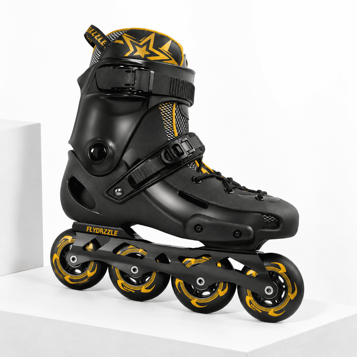 Men's Inline Skates For Urban Freeride Skating - Abec-9 Bearings High-impact Pp Shell Ankle Support All-weather Buckle