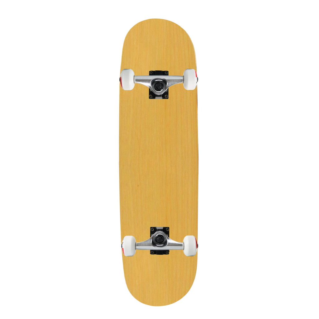 Moose Complete Skateboard Natural 7.5" Silver/White Assembled