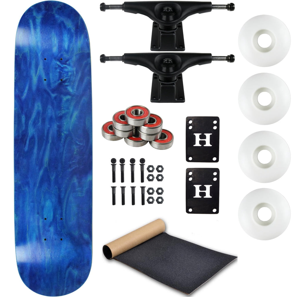 Moose Complete Skateboard STAINED BLUE 8.5" Black/White