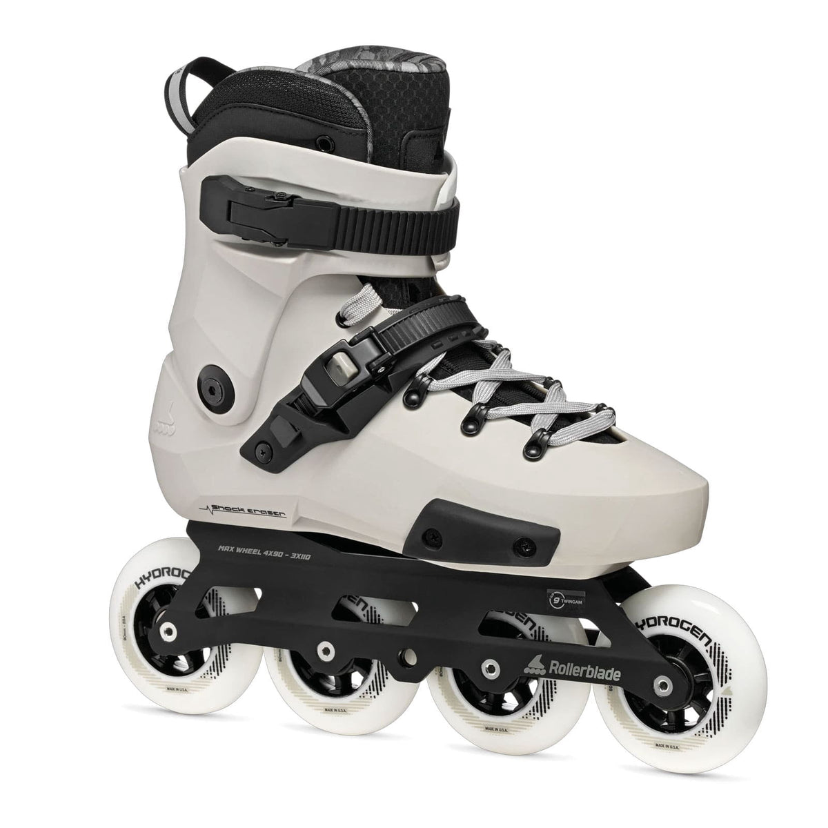 ROLLERBLADE Men's Twister 90R White Smoke/Black Inline Skates, Size: 11/11.5