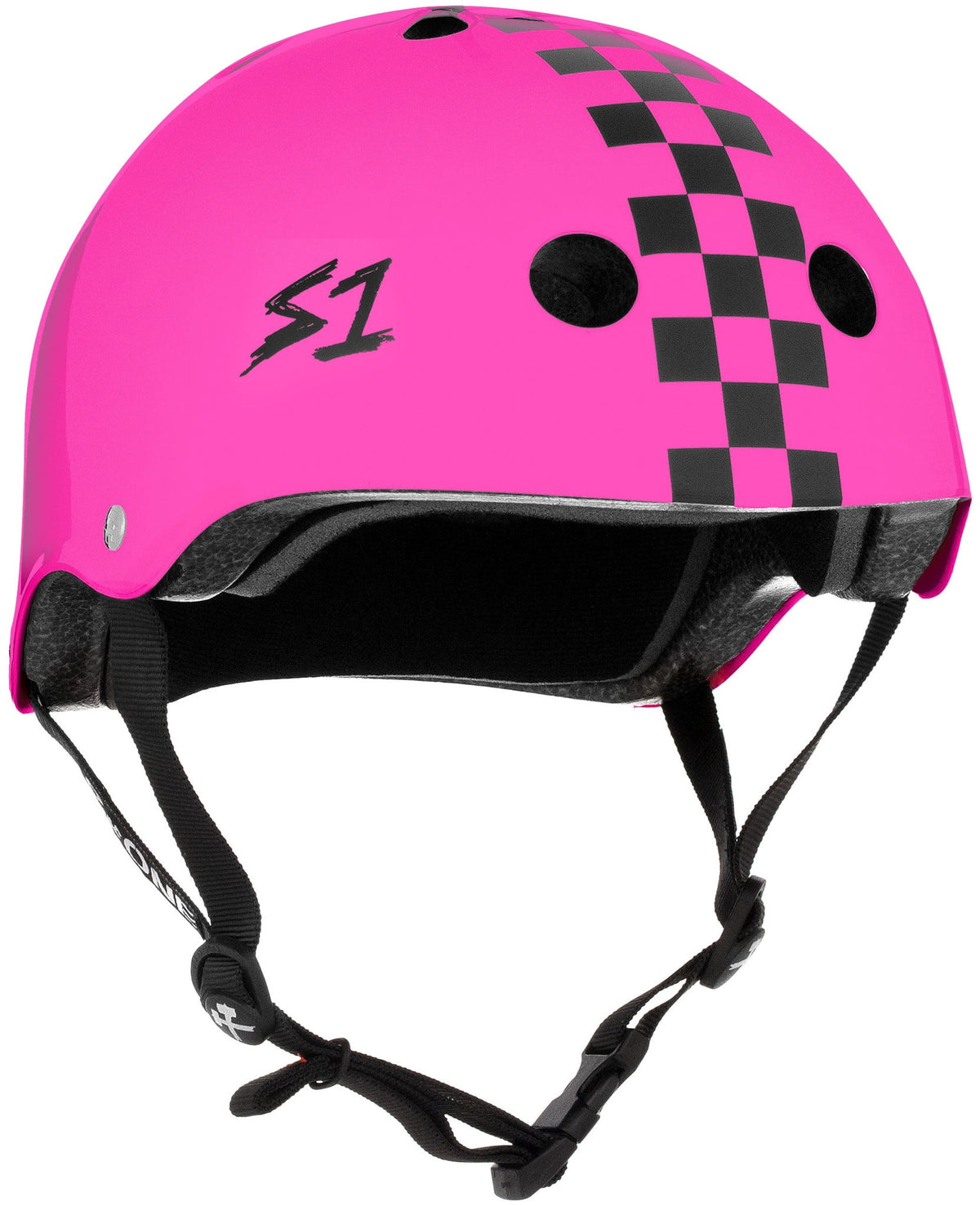 S1 Lifer Helmet - Pink Gloss w/ Checkers (Size X-Small (20.5"))