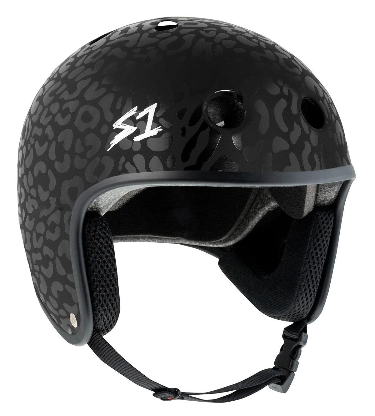 S1 Retro Lifer Helmet - Black Leopard Matte (Size X-Small (20.5"))