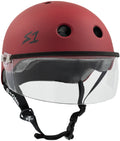 S1 Visor Lifer Helmet - Blood Red Matte w/ Clear Visor (Size X-Small (20.5"))