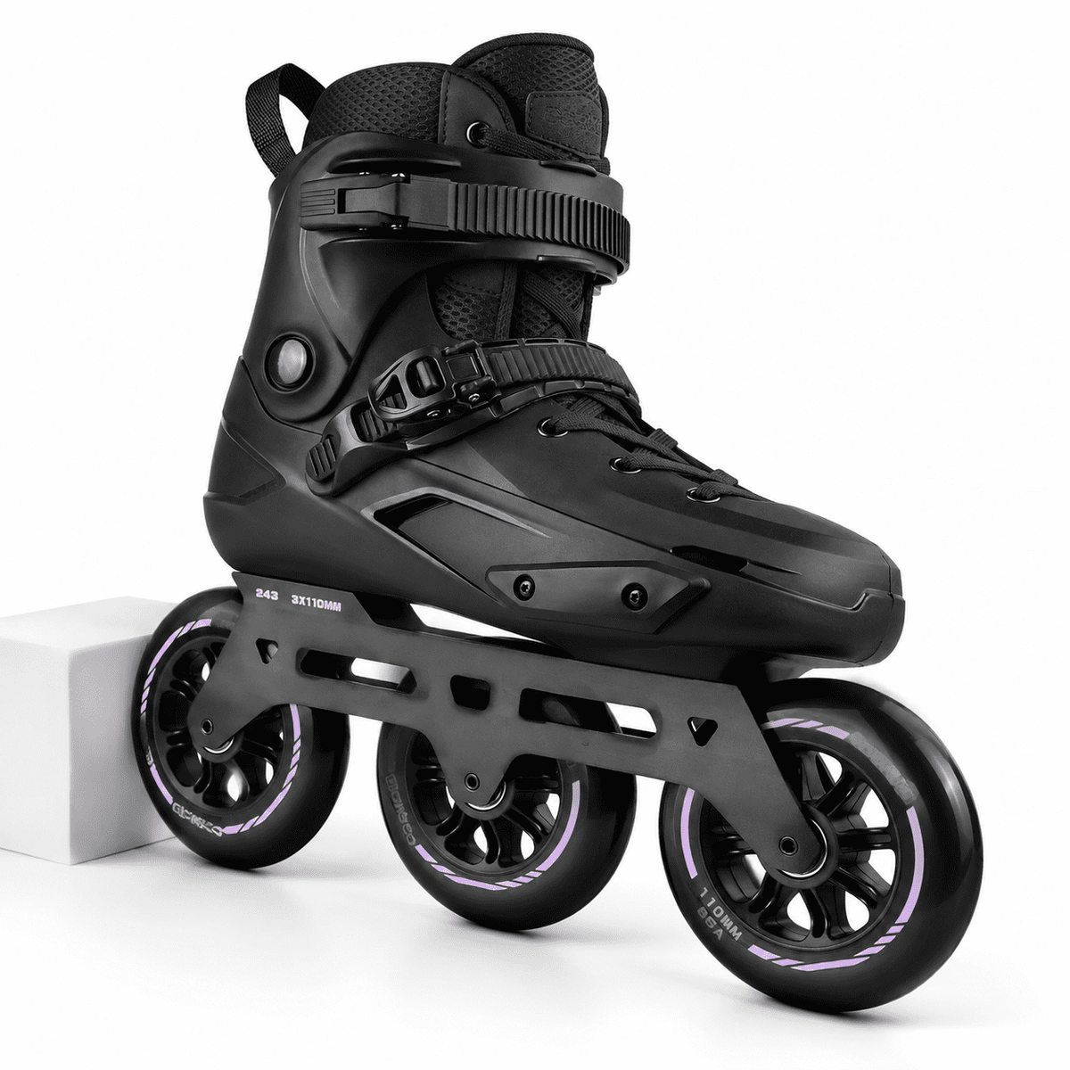 Adult Inline Skates, USM10.5-11/USL11-11.5, 3-Wheel High Performance Fitness Roller Skates for Indoor Outdoor Use